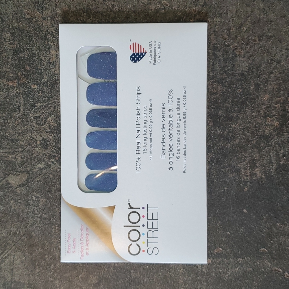 Color Street Nail Polish Strips. Indigo. Glitter Finish.